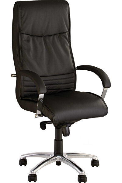 Concept Mobili Διευθύνουσα καρέκλα PERINN, μαύρο οικολογικό Δερμάτινο