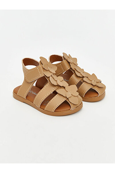 LC Waikiki Brown Leather-Look Baby Girl Sandals