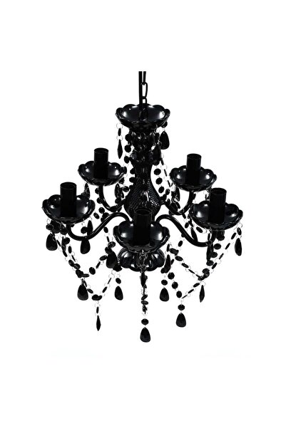 Concept Artificial Crystal Chandelier for 5 Bulbs Black