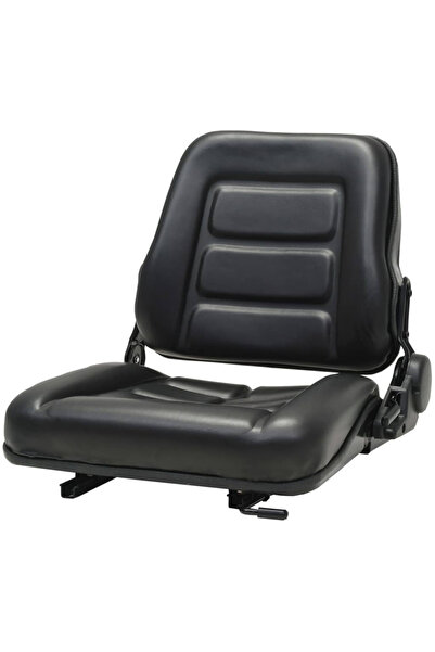 Concept Scaun de tractor și stivuitor cu spătar reglabil, negru