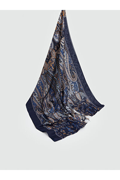 LC Waikiki Navy Blue Patterned Women's Shawl