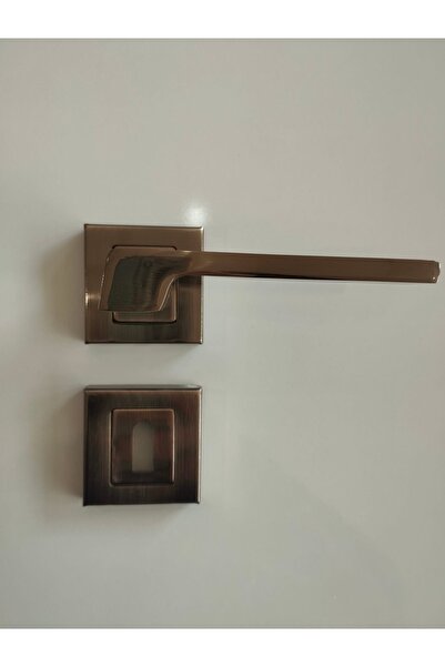 Sofuoğlu Anka Kare Rozetli Oda Kapı Kolu Antik Bronz
