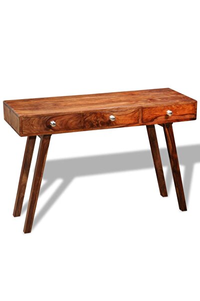 Concept Κονσόλα τραπεζιού με 3 συρτάρια, 76 cm, μασίφ ξύλο sheesham
