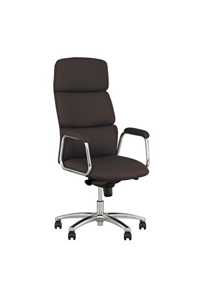 Concept Mobili Scaun directorial VEGAS, Brun inchis piele naturala