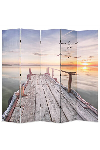 Concept Paravan de cameră pliabil, 200 x 170 cm, imprimeu lac