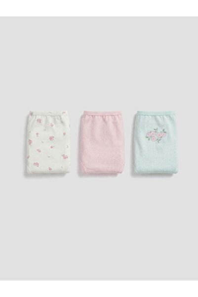 LC Waikiki Ecru Patterned Girls' Panties 3-Pack