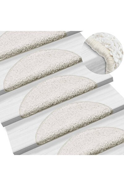 Concept Covorașe pentru trepte scară, 15 buc., alb, 56x20 cm