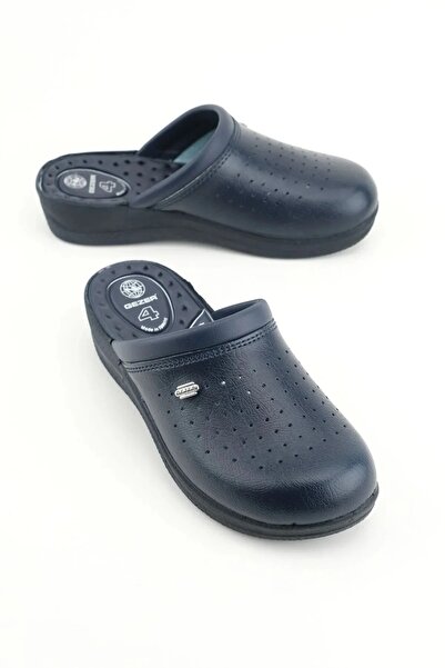 GEZER 4768 Sabo 4 Point Navy Blue Orthopedic Doctor Cook Slippers 4768 Sabo