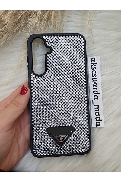 ZB Aksesuarda Moda Samsung Galaxy A55 Compatible Luxury Full Stone Branded Case