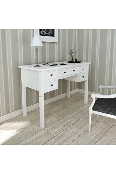 Concept Γραφείο εργασίας με 5 συρτάρια, λευκό