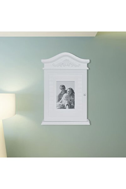 Concept Dulap pentru chei cu ramă foto, alb
