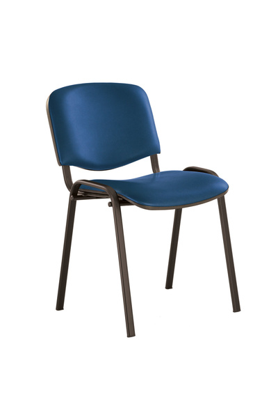Concept Mobili Καρέκλα επισκέπτη GOA ΜΑΥΡΗ, Μπλε οικολογικό Δερμάτινο