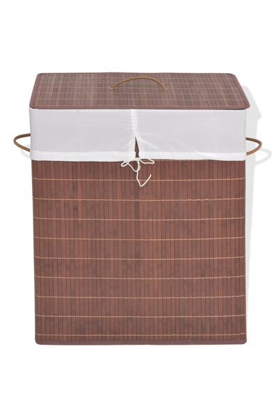 Concept Καλάθι πλυντηρίου από Μπαμπού , ορθογώνιο, καφέ