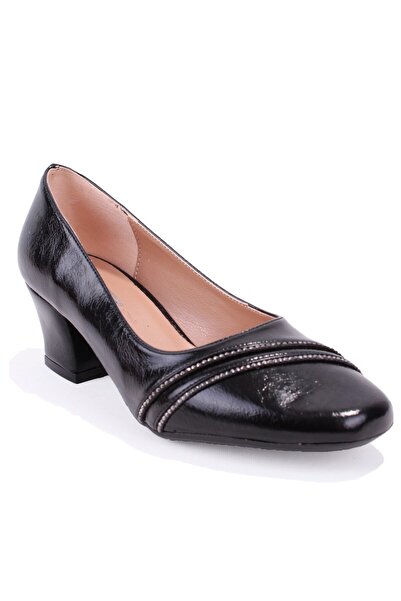 DAGOSTER Dza07-725541 Black 6 cm Block Heel Pack Classic Women's Shoes