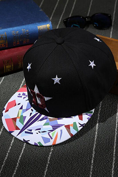 Giraffe Hip Hop Snapback Cap Şapka Siyah Unisex Erkek/Kadın (Arkası Ayarlamalı)