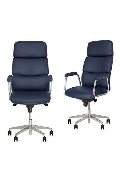 Concept Mobili Σετ 2 διευθυντικών καρεκλών VEGAS, μπλε, οικολογικό Δερμάτινο