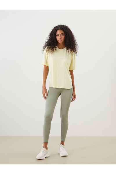 LC Waikiki Green Women's Sports Leggings with Elastic Waistband