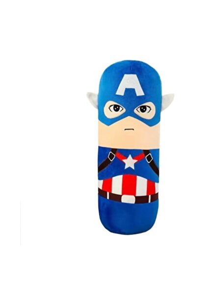 MASHASHOP Jucărie de pluș , Căpitanul America, Tip pernă , Albastru, 70 cm