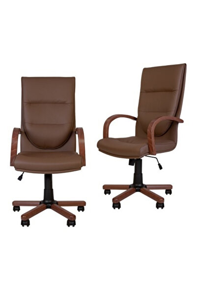 Concept Mobili Σετ 2 διευθυντικών καρεκλών EXONIA EXTRA, ξύλινα μπράτσα, οικο...