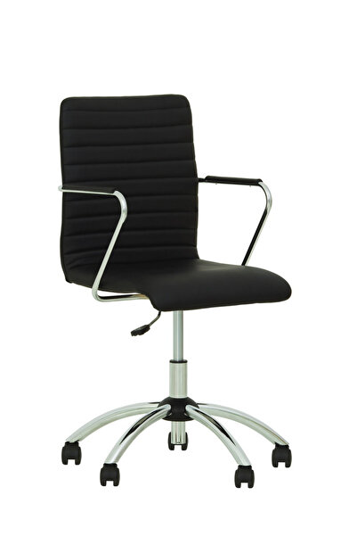 Concept Mobili Καρέκλα γραφείου BASK GTP, μαύρη οικολογική Δερμάτινο