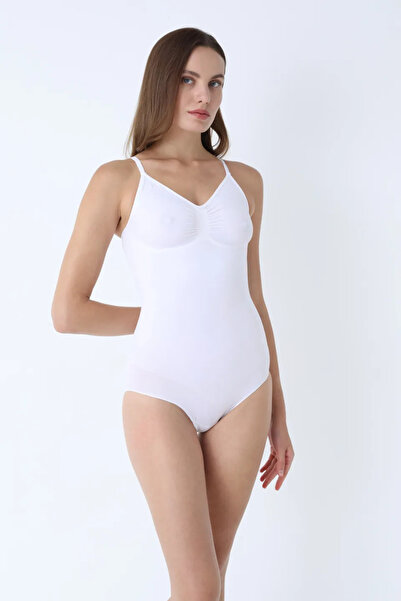 Serena Shapewear thong with thin adjustable straps - white