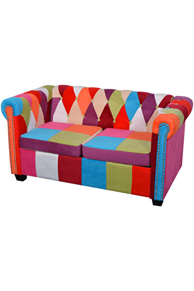 Concept Canapea Chesterfield cu 2 locuri din material textil