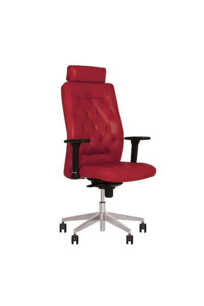 Concept Mobili Scaun directorial CHEVY HR, brate 4D, Rosu, piele naturala