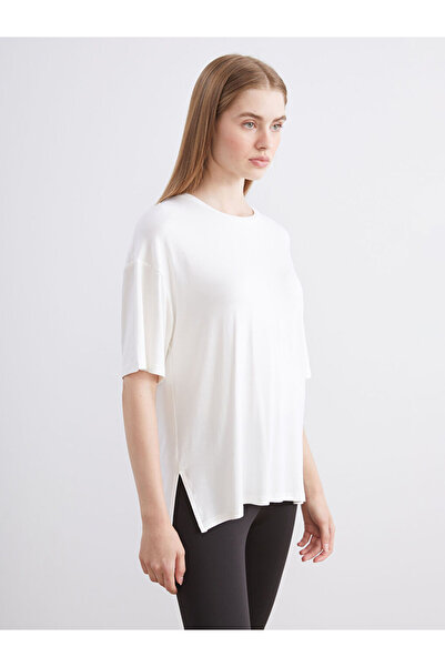 LC Waikiki White Crew Neck Women's Sports T-Shirt