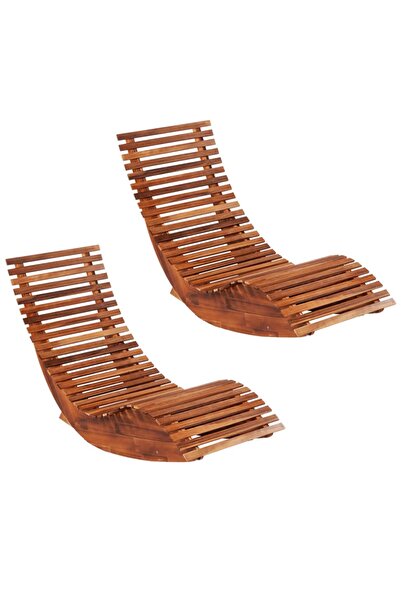 Concept Κουνιστές πολυθρόνες παραλίας, 2 τεμ., από μασίφ ξύλο ακακίας