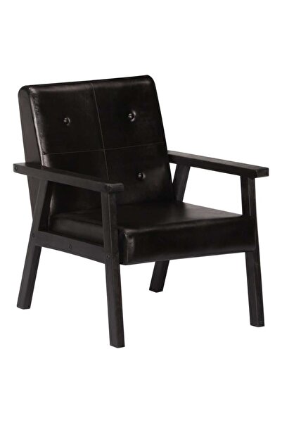 Concept Πολυθρόνα, μαύρη, Γνήσιο Δέρμα