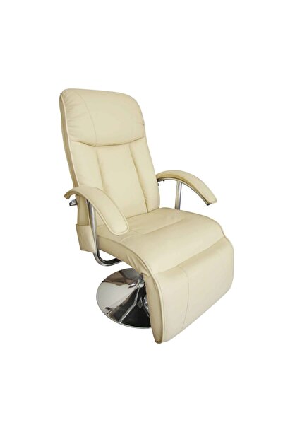 Concept Πολυθρόνα μασάζ, κρεμ λευκό, οικολογικό Δερμάτινο