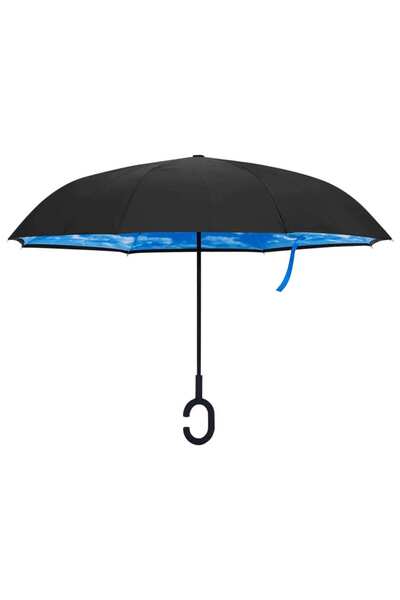 Concept Ομπρέλα με λαβή σε σχήμα C, μαύρη, 108 εκ.