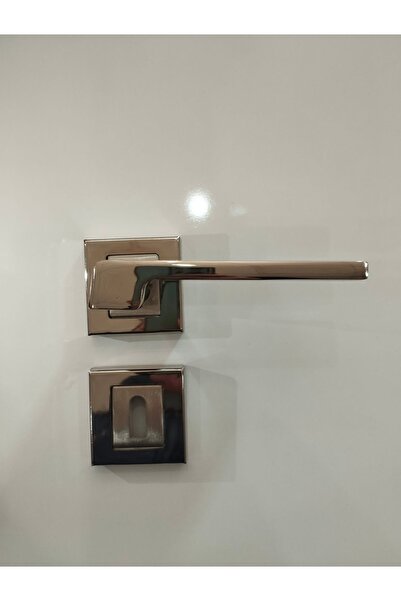 Sofuoğlu Anka Kare Rozetli Oda Kapı Kolu Çift Renk Nikel/Saten