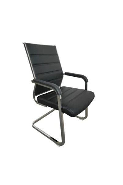 Concept Mobili Πολυθρόνα επισκέπτη Vargas CF, Οικολογικό Δερμάτινο , χρωμιωμέ...