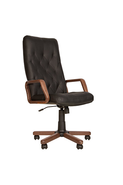 Concept Mobili Scaun directorial HAVANA EXTRA, Negru piele naturala