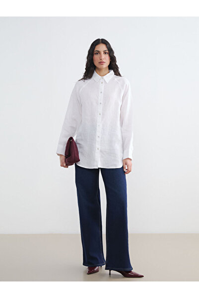 LC Waikiki Women's 100% Linen Shirt