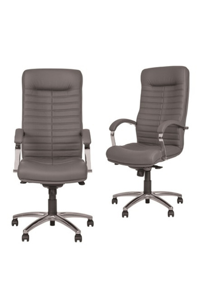 Concept Mobili Σετ 2 διευθυντικών καρεκλών SENNA, οικολογικό Δερμάτινο , γκρι