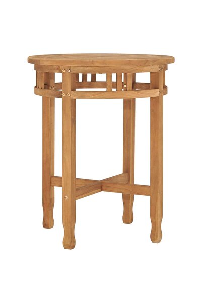 Concept Τραπέζι μπιστρό, Ø60x60 cm, μασίφ ξύλο τικ