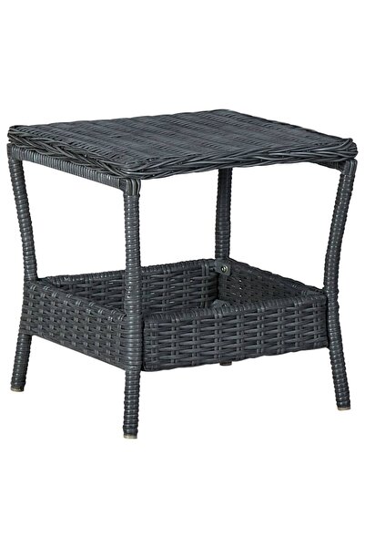 Concept Τραπέζι κήπου, σκούρο γκρι, 45 x 45 x 46,5 cm, πολυρατάν