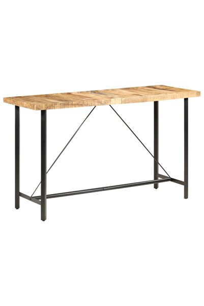 Concept Τραπέζι μπαρ, 180x70x107 cm, ακατέργαστο ξύλο μάνγκο