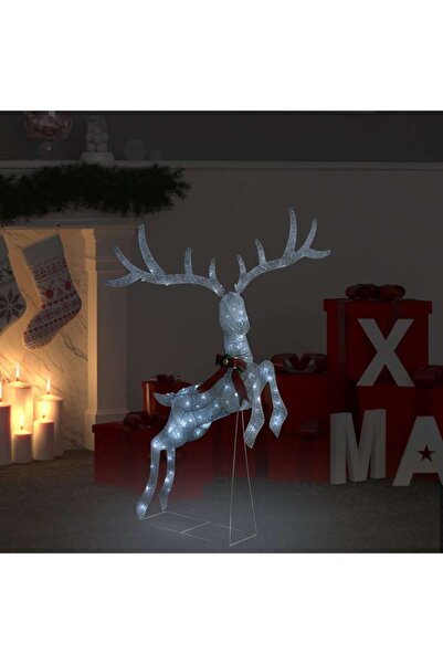 Concept Χριστουγεννιάτικη Διακόσμηση με Ιπτάμενο Τάρανδο 120 LED Ψυχρό Λευκό ...