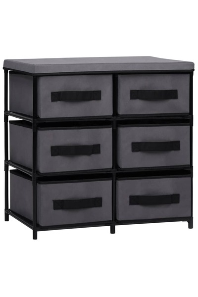 Concept Dulap depozitare cu 6 sertare, gri, 55x29x55 cm, oțel