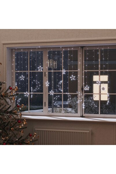 Concept Lumini lună și stele, 345 LED-uri, alb rece, cu telecomandă