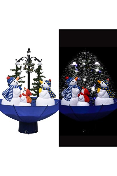 Concept Χριστουγεννιάτικο δέντρο με χιόνι και μπλε βάση ομπρέλας PVC 75 εκ.