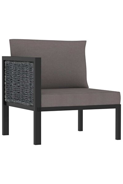 Concept Canapea de colț modulară cu cotieră dreapta antracit poliratan