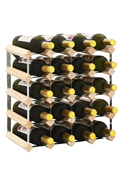 Concept Suport sticle de vin pentru 20 sticle, lemn masiv de pin