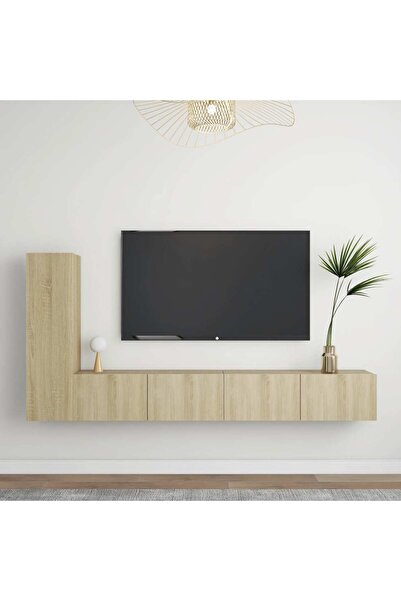 Concept Set de dulapuri TV, 3 piese, stejar sonoma, PAL