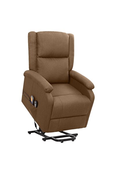 Concept Fotoliu de masaj rabatabil vertical, maro, material textil