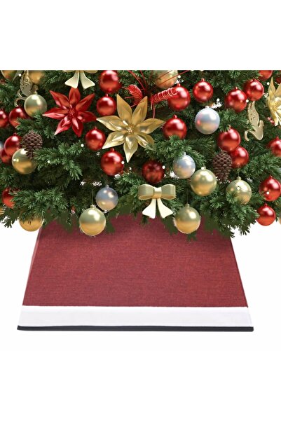 Concept Φούστα χριστουγεννιάτικου δέντρου, κόκκινη και λευκή, 48x48x25 εκ.