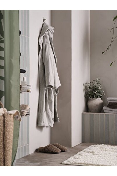 RootRise رداء حمام تيبرو جولد تيبرو S/M باللون الرمادي الفاتح